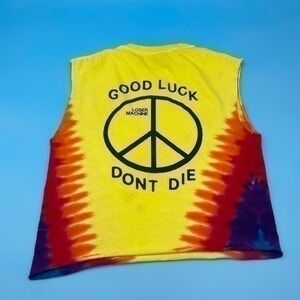 LMC “Good Luck Don’t Die” Tie-Dye Tee
Tank top sleeves have been cut